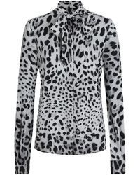 Dolce & Gabbana - Animal Print Blouse - Lyst