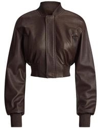 Ralph Lauren - Noland Crop Leather Jacket - Lyst