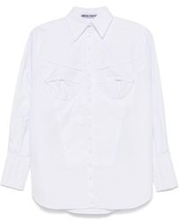 Sinéad O'Dwyer - Bib-Detail Cotton Shirt - Lyst