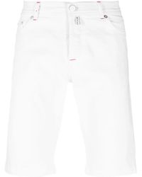Kiton - Logo-Patch Denim Shorts - Lyst