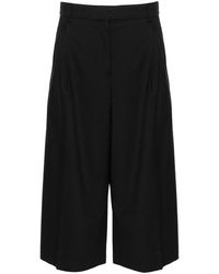 KENZO - Solid High-waist Cropped Trousers - Lyst