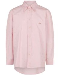 John Richmond - Logo-Embroidered Long-Sleeve Shirt - Lyst