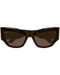 Balenciaga - Bb Logo Geometric Sunglasses - Lyst