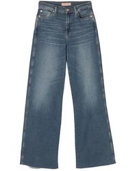 7 For All Mankind - Lotta High-Rise Wide-Leg Jeans - Lyst