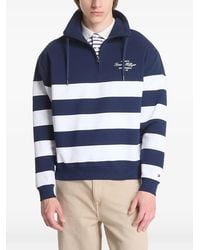 Tommy Hilfiger - Striped Quarter-Zip Sweater - Lyst