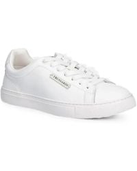 Trussardi - Logo-Patch Sneakers - Lyst