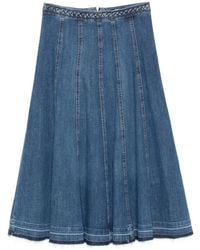 Liu Jo - Braided A-Line Midi Skirt - Lyst