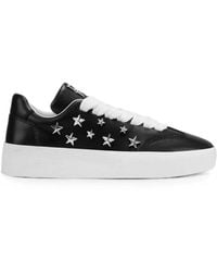 DKNY - Glynda Star-Embellished Lace-Up Sneakers - Lyst