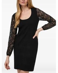 Morgan - Lace Long-Sleeve Mini Dress - Lyst