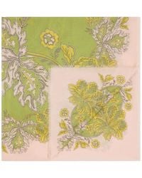 La DoubleJ - Floral-Print Fringed Scarf - Lyst