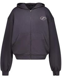 we11done - Se11Done Rhinestone-Embellished Zip-Up Hoodie - Lyst