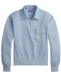 Ralph Lauren - Logo-Embroidered Quarter-Zip Sweatshirt - Lyst