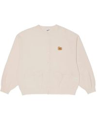 Woolrich - Piqué Gebreid Vest Met Ronde Hals - Lyst