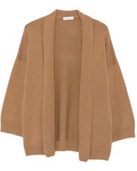 Le Tricot Perugia - Ribbed-Knit Open-Front Cardigan - Lyst