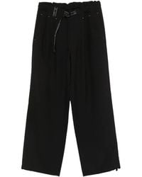 and wander - Pantaloni A Gamba Ampia Con Cintura - Lyst
