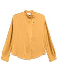 forte_forte - Heavy Stretch Silk Satin Kimono Shirt - Lyst