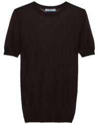Prada - Cashmere And Silk Crew-Neck Sweater - Lyst