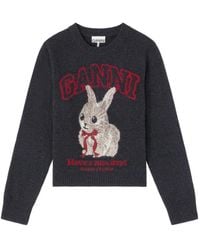 Ganni - Wool Crewneck Sweater - Lyst