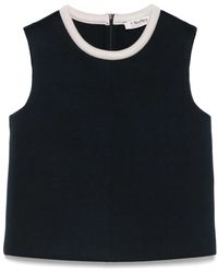 Max Mara - Top Met Contrasterende Afwerking - Lyst