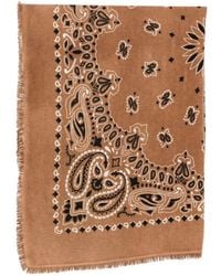 Kujten - Hachiko Bico Paisley-Print Frayed Scarf - Lyst