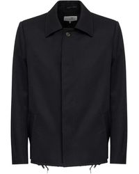 MM6 by Maison Margiela - Frayed-Hem Shirt Jacket - Lyst