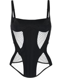 Mugler - Illusion セミシアー コルセットトップ - Lyst