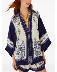 FARM Rio - All-Over Print Button-Up Shirt With Wide Sleeves - Lyst