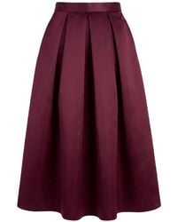 Lunatica Milano - Duchesse Pleated Midi Skirt - Lyst