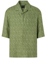 ZEGNA - Print-Pattern Linen Shirt - Lyst