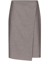 Loulou de Saison - Jil Asymmetrical Midi Skirt - Lyst
