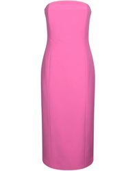 Liu Jo - Vestido midi con cuello redondo - Lyst
