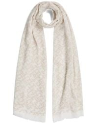 Tommy Hilfiger - Monogram-Print Frayed-Edge Scarf - Lyst