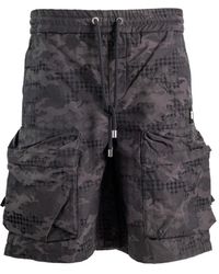 Amiri - Bermudas Cargo Con Estampado Militar - Lyst