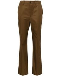 Saint Laurent - Pantalones De Vestir Marrones - Lyst