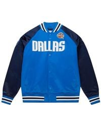 Mitchell & Ness - Hall Of Fame Dallas Mavericks Dirk Nowitzki Long-Sleeve Jacket - Lyst