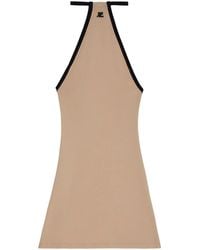 Courreges - Abito Corto Mini Dry Con Ricamo - Lyst