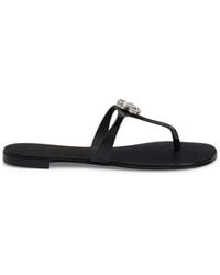 Giuseppe Zanotti - Brionne Crystal-Embellished Leather Sandals - Lyst