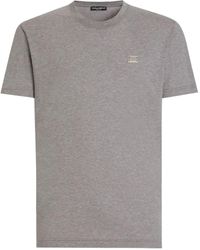 Dolce & Gabbana - Camiseta de algodón con placa del logo - Lyst