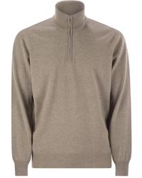 Brunello Cucinelli - Pull En Cachemire À Col Zippé - Lyst