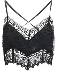 Charo Ruiz - Blanca Cropped Top Met Kanten Afwerking - Lyst