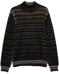 Paul Smith - Fitted High-Neck Multicolour Stripe Sweater - Lyst