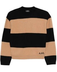 A.P.C. - Jersey de lana a rayas - Lyst