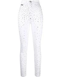Philipp Plein - Rhinestone-Embellished Skinny Jeans - Lyst