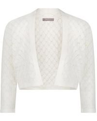 Lela Rose - Open-Front Knit Bolero - Lyst