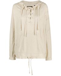Isabel Marant Lace-up Hoodie - Natural