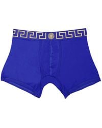 Versace - Greca Border Long Boxers - Lyst