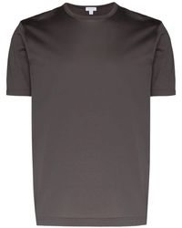 Sunspel - T-shirt girocollo con maniche corte - Lyst