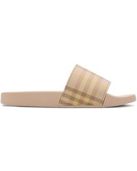 Burberry - Karierte Pantoletten - Lyst