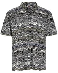 Missoni - Zig-Zag Jacquard Polo Shirt - Lyst