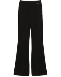 Twinset - Flared Logo-Detail Trousers - Lyst